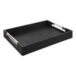 Uttermost Wessex Contemporary MDF Wood and Faux Shagreen Tray in Black