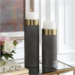 Uttermost Wessex Contemporary Metal and Plastic Candleholders - Brown (Set of 2)