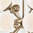 Uttermost Droplet 16-Light Metal Steel & Glass Sputnik Chandelier in Brass/White