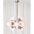 Uttermost Droplet 16-Light Metal Steel & Glass Sputnik Chandelier in Brass/White