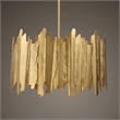 Uttermost Golden Gate 8-Light Modern Metal Steel and Glass Pendant in Gold