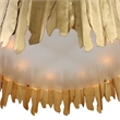 Uttermost Golden Gate 8-Light Modern Metal Steel and Glass Pendant in Gold