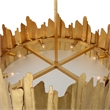 Uttermost Golden Gate 8-Light Modern Metal Steel and Glass Pendant in Gold