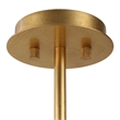 Uttermost Golden Gate 8-Light Modern Metal Steel and Glass Pendant in Gold