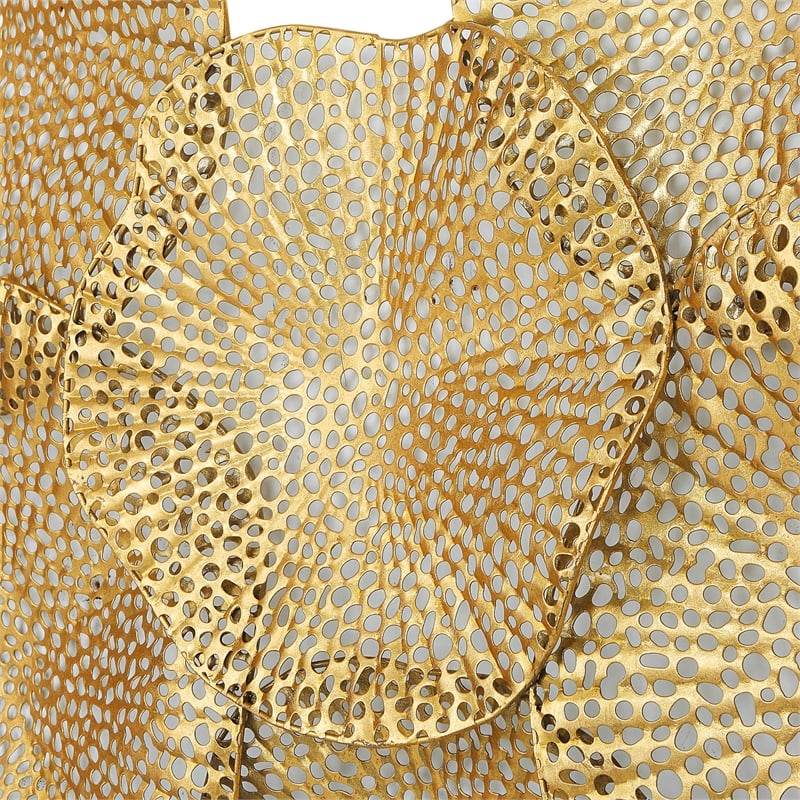 Uttermost Ripley Contemporary Iron Metal Wall Art in Gold Finish