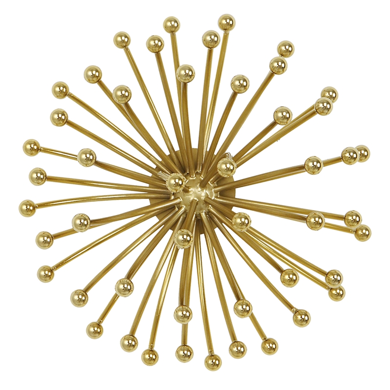 Uttermost Aga Contemporary Metal Wall Decor in Plated Gold (Set of 3)
