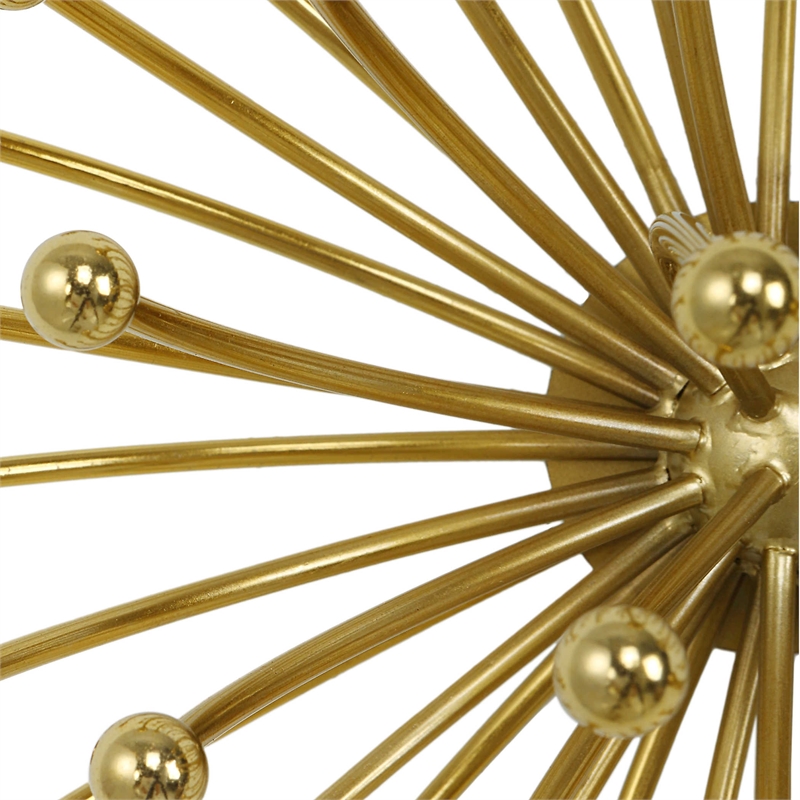 Uttermost Aga Contemporary Metal Wall Decor in Plated Gold (Set of 3)