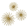 Uttermost Aga Contemporary Metal Wall Decor in Plated Gold (Set of 3)