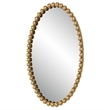 Uttermost Serna Oval Transitional MDF and Metal Mirror in Gold