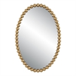 Uttermost Serna Oval Transitional MDF and Metal Mirror in Gold