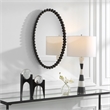 Uttermost Serna Oval Transitional MDF and Metal Mirror in Black