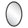 Uttermost Serna Oval Transitional MDF and Metal Mirror in Black