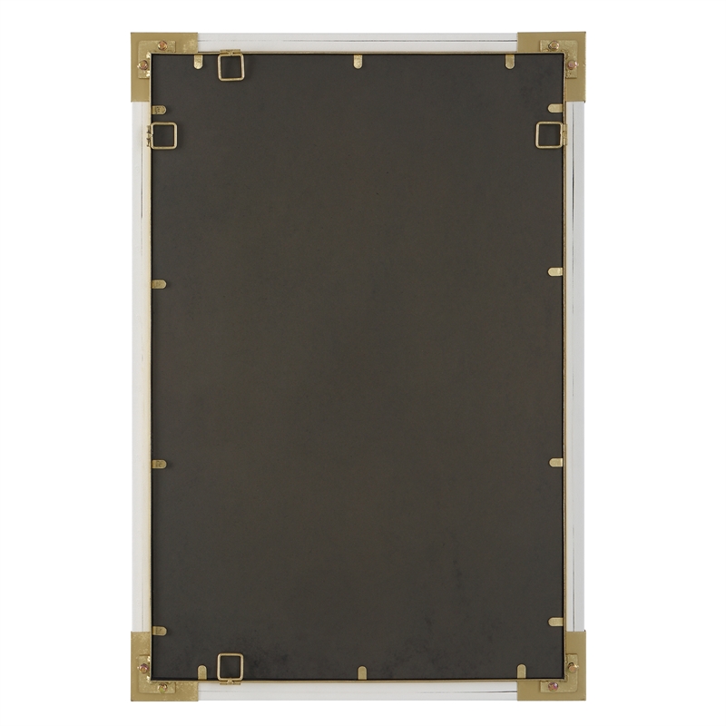 Uttermost Malik Transitional MDF and Metal Mirror in White Finish