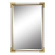 Uttermost Malik Transitional MDF and Metal Mirror in White Finish