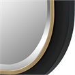 Uttermost Nevaeh Rectangle Contemporary Metal and MDF Mirror in Black/Gold