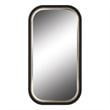 Uttermost Nevaeh Rectangle Contemporary Metal and MDF Mirror in Black/Gold