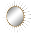 Uttermost Oracle Round MDF Acrylic and Metal Starburst Mirror in Gold Finish