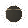 Uttermost Oracle Round MDF Acrylic and Metal Starburst Mirror in Gold Finish