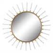 Uttermost Oracle Round MDF Acrylic and Metal Starburst Mirror in Gold Finish