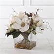 Uttermost Dobbins Magnolia Glass and Polyfoam Plastic Bouquet in White