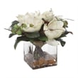 Uttermost Dobbins Magnolia Glass and Polyfoam Plastic Bouquet in White
