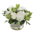 Uttermost Garden Peony Plastic and Polyester Bouquet in White