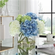 Uttermost Providence Hydrangea Polyester Iron Glass Bouquet in Blue/Green/White