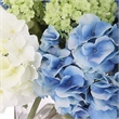 Uttermost Providence Hydrangea Polyester Iron Glass Bouquet in Blue/Green/White