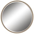 Uttermost Ranchero Round Farmhouse Metal MDF and Rope Mirror in Brown