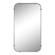 Uttermost Pali Contemporary MDF and Metal Mirror in Black/Gold