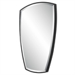 Uttermost Crest Contemporary Curved Metal Mirror in Black Finish