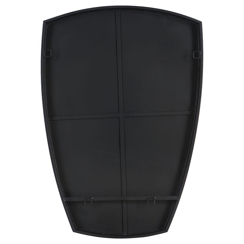 Uttermost Crest Contemporary Curved Metal Mirror in Black Finish