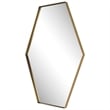 Uttermost Ankara Hexagon Metal MDF and Glass Mirror in Brass/Gold