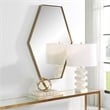 Uttermost Ankara Hexagon Metal MDF and Glass Mirror in Brass/Gold