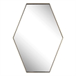 Uttermost Ankara Hexagon Metal MDF and Glass Mirror in Brass/Gold
