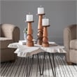Uttermost Cassiopeia Butter Rum Glass Candleholders in Brown (Set of 3)