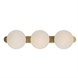 Uttermost Droplet 3-Light Contemporary Metal Steel & Glass Sconce in Brass/White