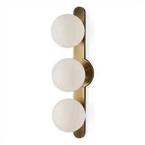 Uttermost Droplet 3-Light Contemporary Metal Steel & Glass Sconce in Brass/White