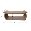 Uttermost Connor Contemporary Reclaimed Elm Wood Bench in Woodtone Brown