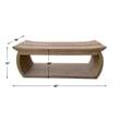 Uttermost Connor Contemporary Reclaimed Elm Wood Bench in Woodtone Brown