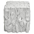 Uttermost Teak Root Farmhouse Teak Wood Bunching Cube in Whitewashed Finish