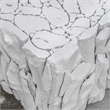 Uttermost Teak Root Farmhouse Teak Wood Bunching Cube in Whitewashed Finish