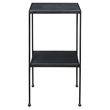 Uttermost Sherwood Square Contemporary Iron and Marble Accent Table in Black