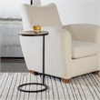 Uttermost Brunei Contemporary Metal and Aluminum Accent Table in Black/Gold