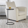 Uttermost Brunei Contemporary Metal and Aluminum Accent Table in Black/Silver