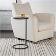 Uttermost Brunei Contemporary Metal and Aluminum Accent Table in Black/Silver