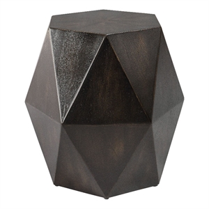 Uttermost Volker Contemporary Wood Geometric Accent Table in Black