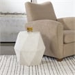 Uttermost Volker Contemporary Wood Geometric Accent Table in White