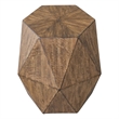 Uttermost Volker Contemporary Wood Geometric Accent Table in Woodtone Brown