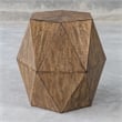 Uttermost Volker Contemporary Wood Geometric Accent Table in Woodtone Brown